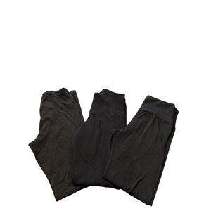 Womens Black legging bundle set of three size small